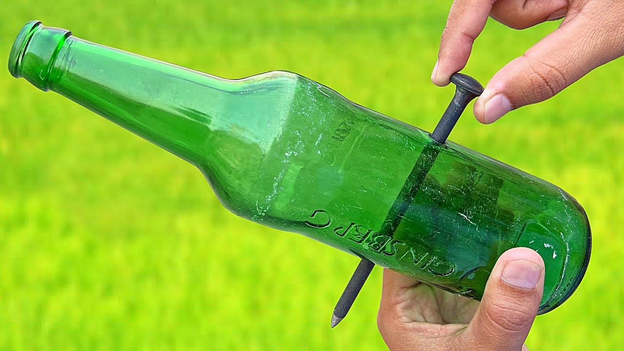 Вы не поверите, как сделать дырку в стеклянной бутылке! Это гениально!