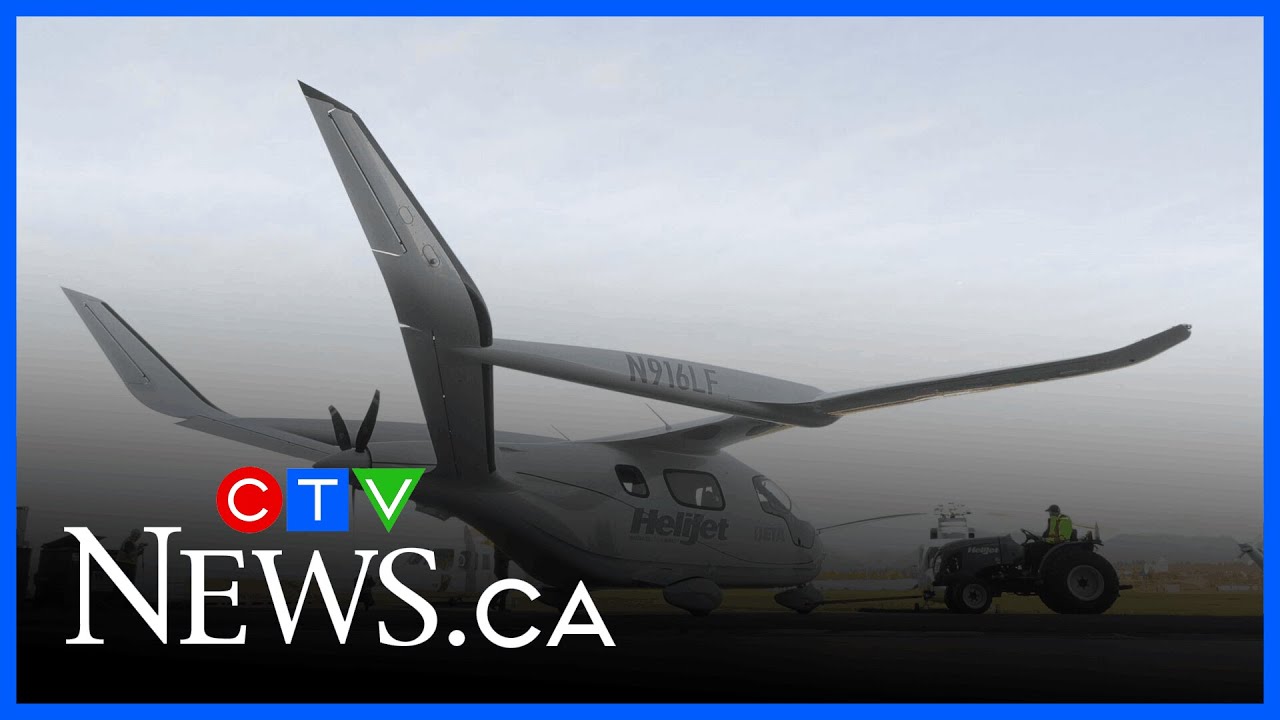 New electric plane takes flight at YVR.