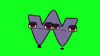 Alphabet Lore Just W Green Screen