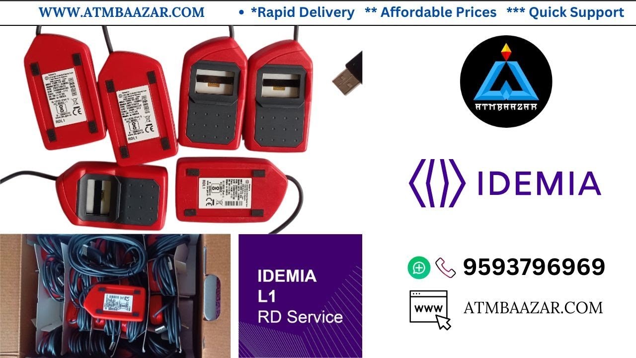 Morpho L1 Fingerprint Scanner with IDEMIA RDS L1 RD Service : Packaging ...