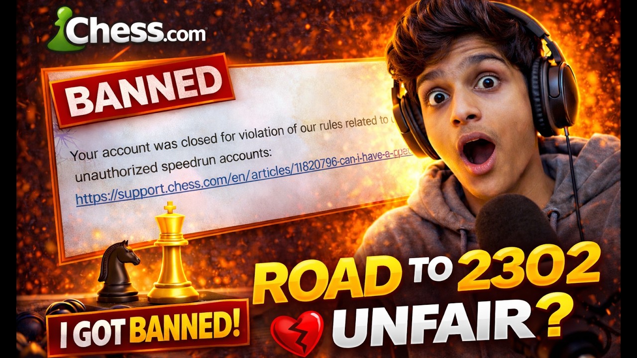 Chess com Banned Me for no reason😳 - YouTube