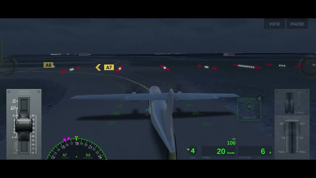 Atr 72 taxi to runway (full take off)