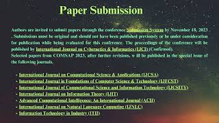 International Conference On Computational Science Applications Comsap 2023