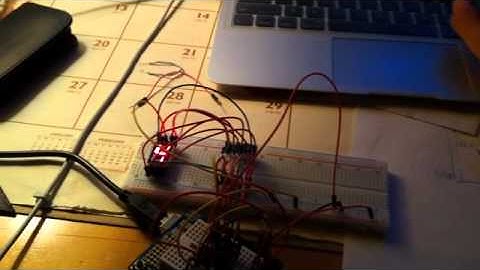 Serial control a 7-segment LED via 74HC595- Arduino