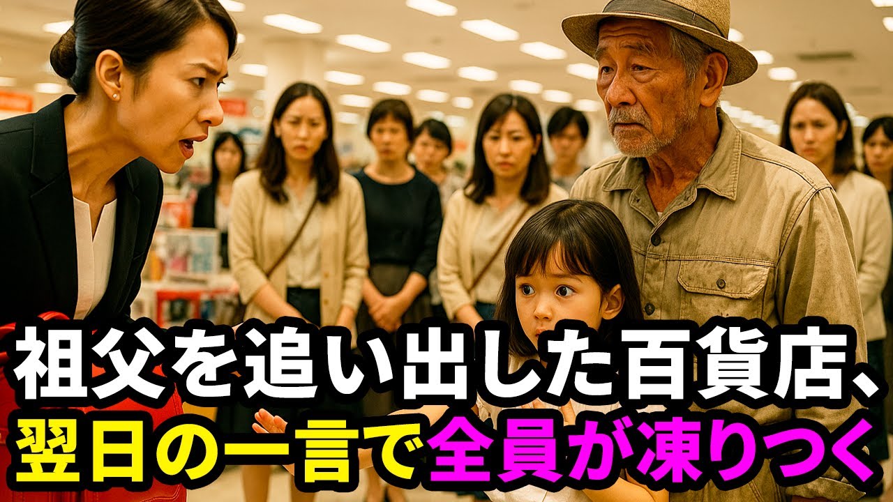 孫の入学準備に訪れた祖父を万引き扱いで追い出した百貨店。翌日“全フロア貸切だ！”の一言に社員が凍りついた