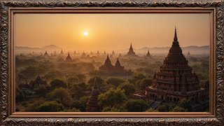 Ancient Bagan Pagodas at Golden Hour | 4K Art Frame Screensaver for TV | Cinematic Myanmar Landscape screenshot 1