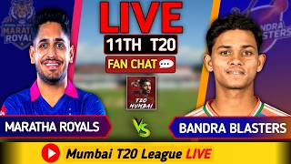 Bandra Blasters vs MSC Maratha Royals Live🔴 | BB vs MSCMR Live Commentary | Mumbai T20