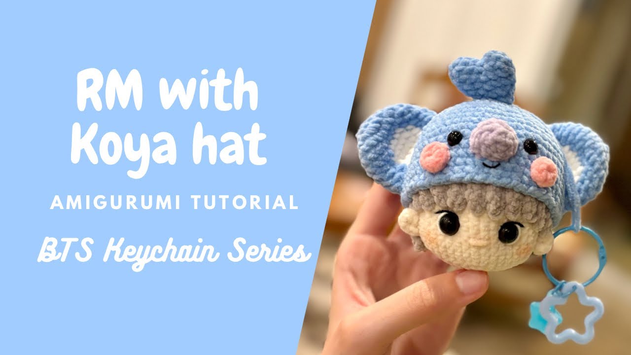 RM Amigurumi Keychain Tutorial | Step by step tutorial | BTS Amigurumi