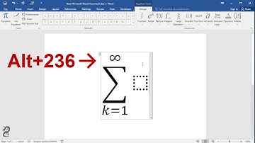 How to type summation with limits in Word