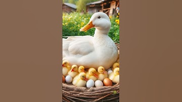 Amazing a Duck Try Hatching Many Eggs in Wood Cave Nest - Duck Hatching #shortvideo
