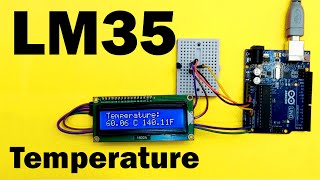 Display Temperature on LCD 16*2 using LM35 Temperature Sensor with Arduino LM35
