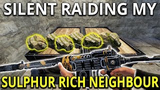 Silent Raiding My Sulfur Rich Neighbour - Rust Solo Survival Gameplay