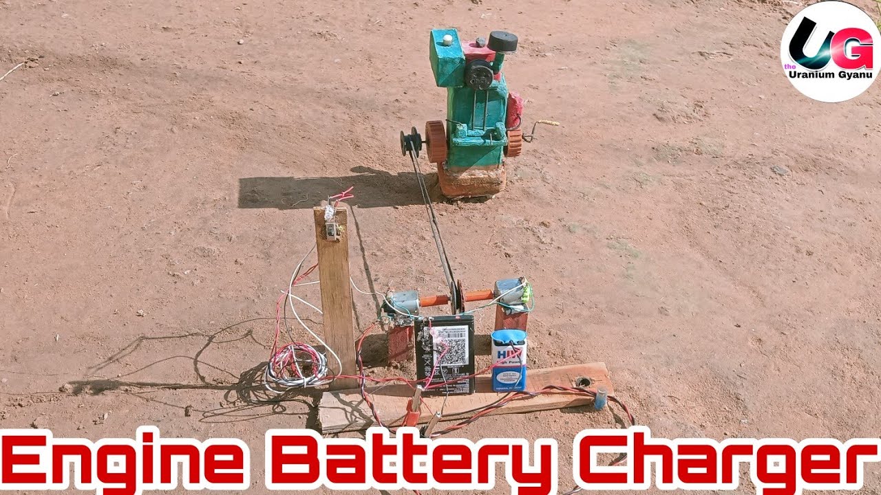 How To Make Battery Charging Project By Engine||DIY Project 16||# ...