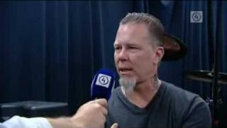 James Hetfield goes armwrestling - FULL INTERVIEW part1