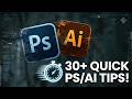 30 Quick Photoshop & Illustrator Tips in 8 Minutes