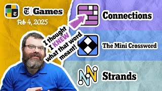 NYT Connections, Mini Crossword, and Strands | Feb 4, 2025