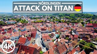 Nördlingen, Germany Walking Tour: Attack on Titan City (4K Ultra HD 60fps)