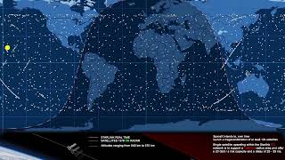 Starlink Sattelites Tracking on Map 24h