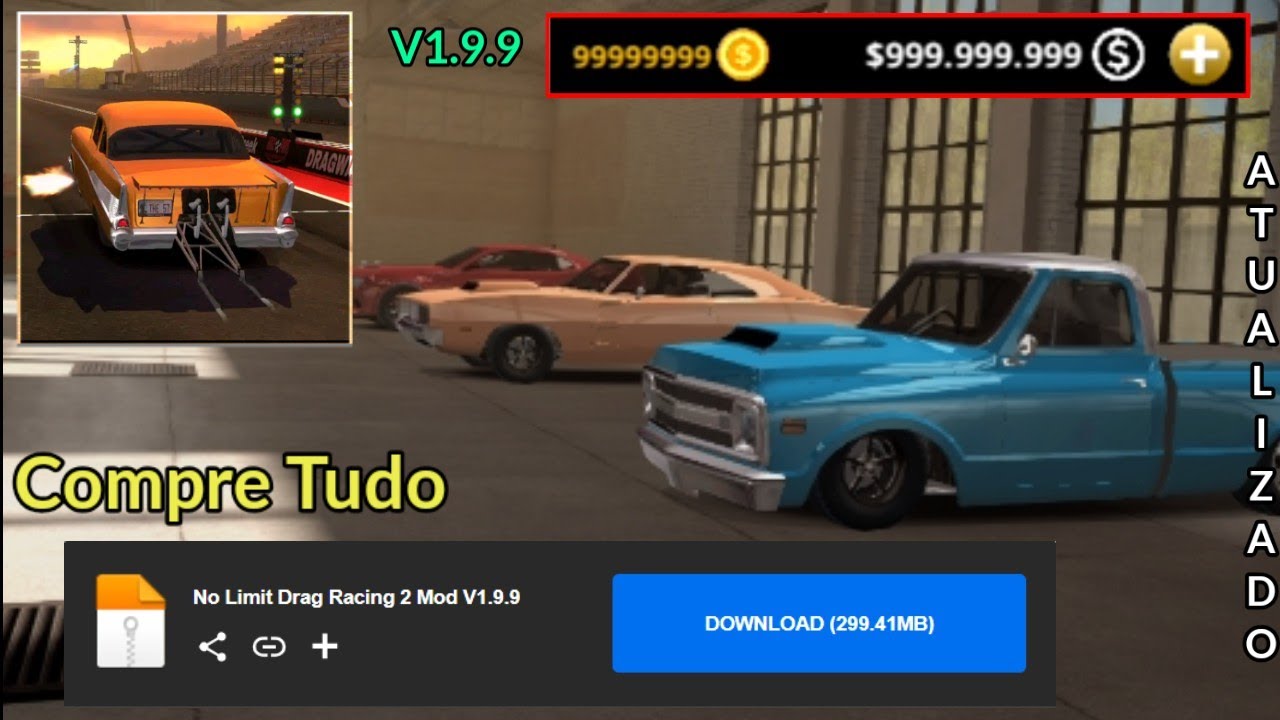 No Limit Drag Racing 2 MOD Dinheiro Infinito + Carros Liberados ...