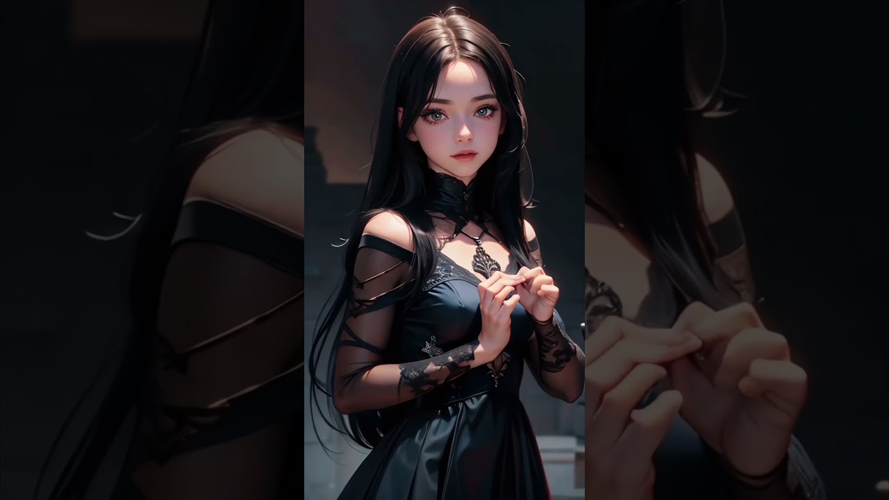 AI generated gothic girls 