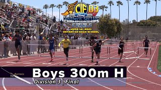 2021 TF - CIF-ss FINALS (D3) - 300 meter Hurdles (Boys)