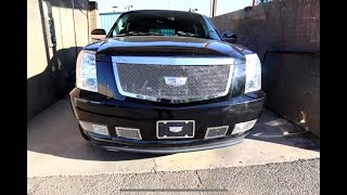 Installing the new aftermarket Grill on the Escalade