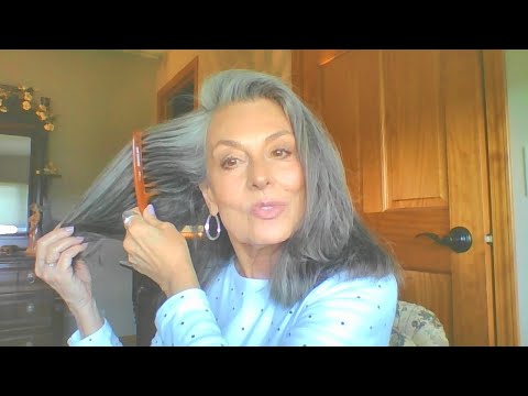 Video My Gray hair and my hair care routine/Mature Beauty - youtube