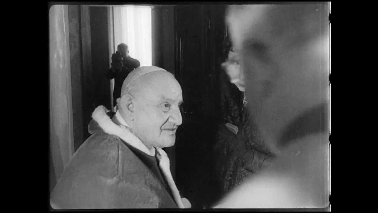 Pope John XXIII meets with Dwight Eisenhower 1959
