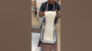 Stretch and fold high hydration focaccia dough. #foccacia