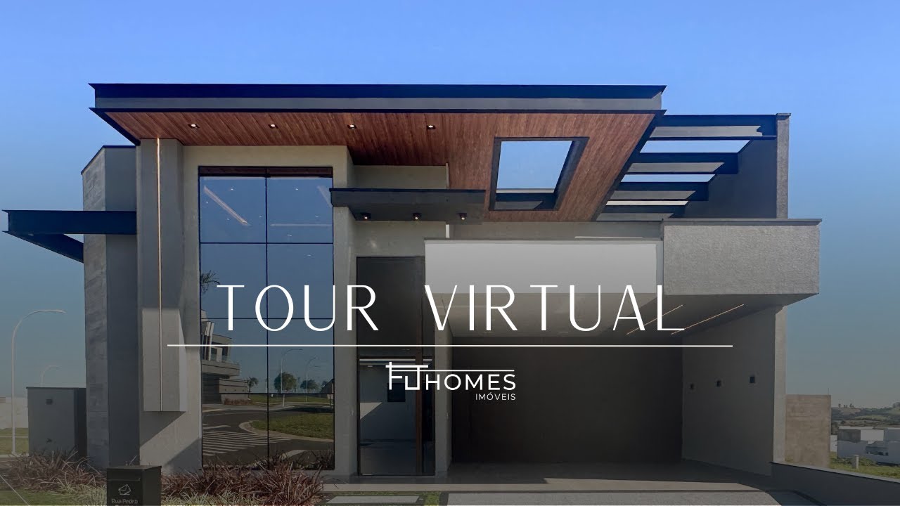 CASA À VENDA  EM INDAIATUBA - MODERNA,  COM 3 SUÍTES, PISCINA E SAUNA