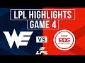 WE vs EDG Highlights Game 4 | LPL 2025 Split 3 Play-In | Team WE vs EDward Gaming