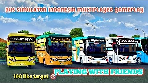 Bus simulator Indonesia game || Multiplayer gameplay video 📸 || NJ ART|| 