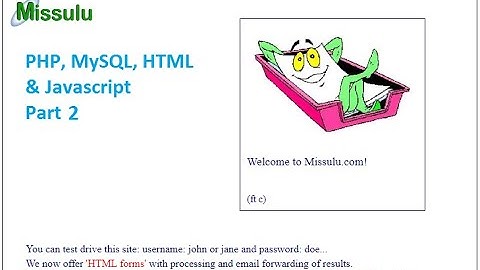 PHP, MySQL, HTML, and Javascript part 2