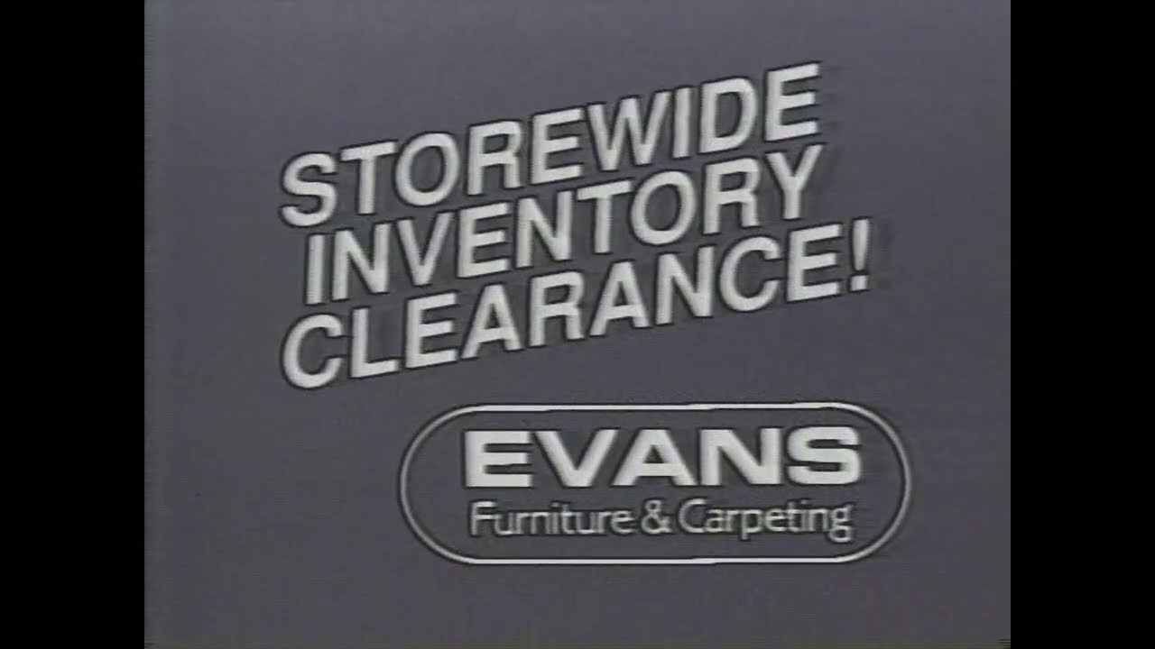 1992 Evans Furniture and Carpeting Louisville KY Inventory Clearance Sale Commercial