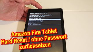 Amazon Fire Tablet Hard Reset - Reset Amazon Fire Tablet to factory settings without password screenshot 1