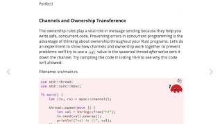 [러스트] 508 -16.2 Using Message Passing to Transfer Data Between Threads