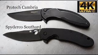 Video review - Spyderco Southard vs Protech Cambria -  4K Ultra HD*