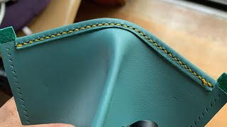 レザークラフト　 ダレスクラブ    革小物　Leather craft　 初心者から上級者まで　How to  スモールダレスのマチ作り