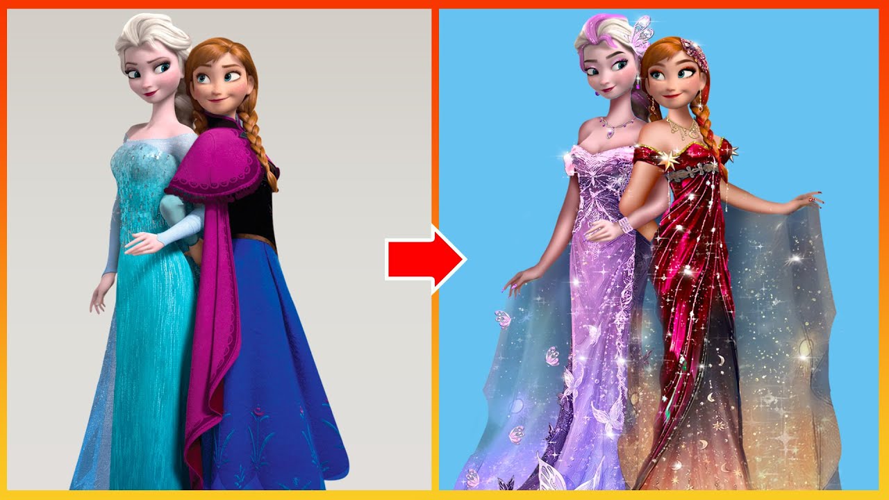 Frozen: Elsa Anna Glow Up - Disney Princesses Transformation - YouTube