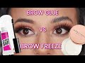 NYX BROW GLUE VS ANASTASIA BROW FREEZE | DRUG STORE & HIGHEND COMPARISON