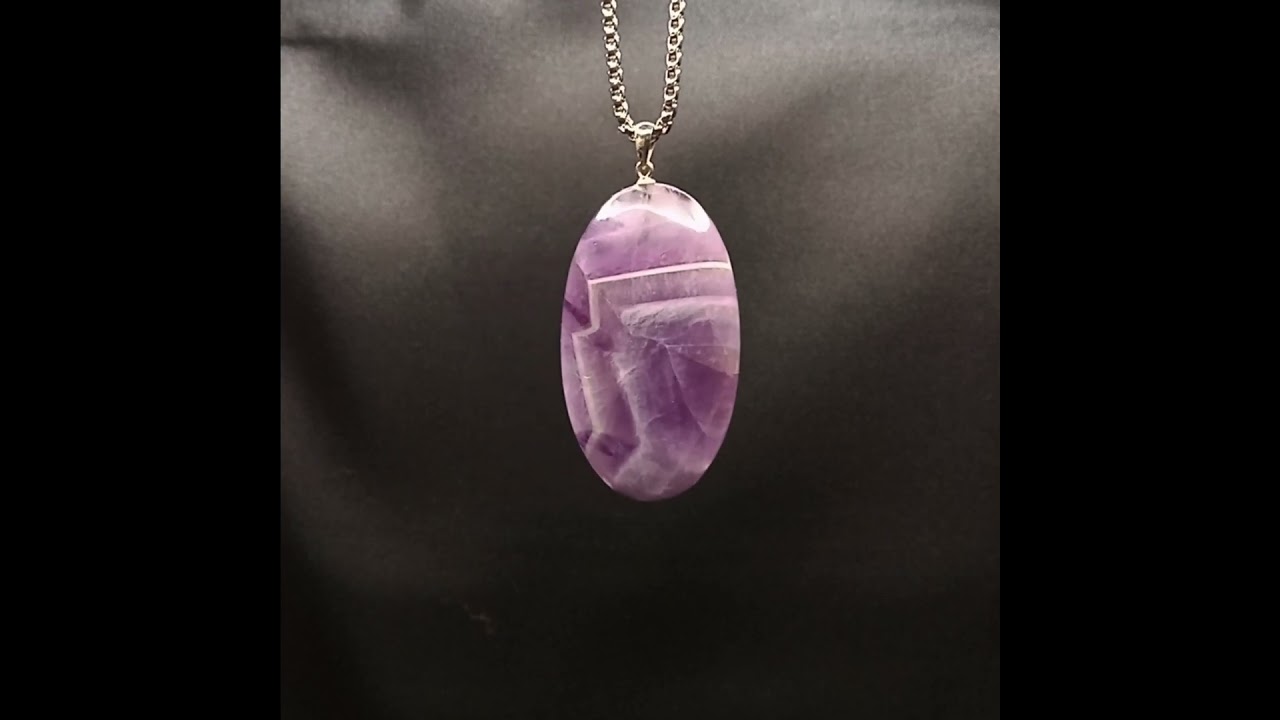 Mystic Drift – Amethyst Lace Gemstone Pendant necklace