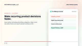 Stop Losing Profit on Etsy Orders | CraftMargin Guard Etsy Profit Calculator