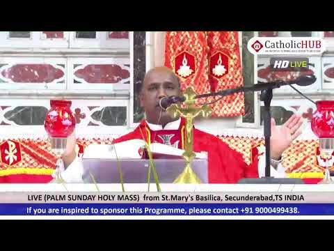 Palm Sunday Holy Mass In English Telugu From St Marys Basilica