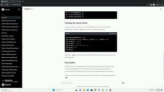 python vector field plot