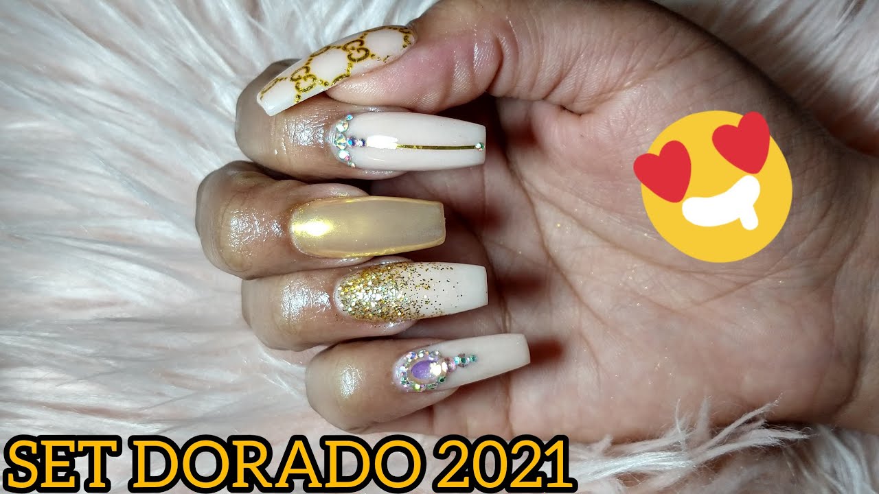 UÑAS ACRÍLICAS en DORADO ELEGANTES 2021 - thptnganamst.edu.vn