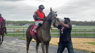 Expensive & jockey John Bisono win for owner Harry Simon rocking the "Kitchen" silks Wealth