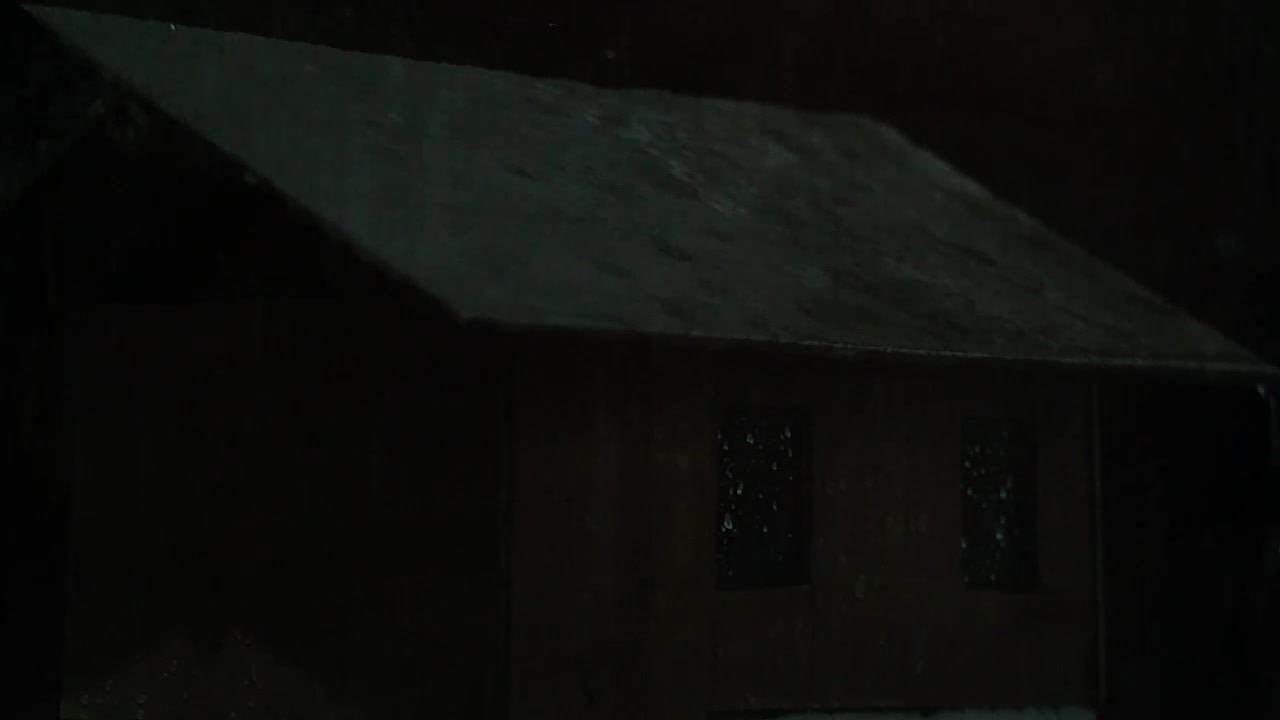 ASMR for Deep Sleep Heavy Night Rain on Roof Dark Cabin Ambience Relaxing Nature Sounds