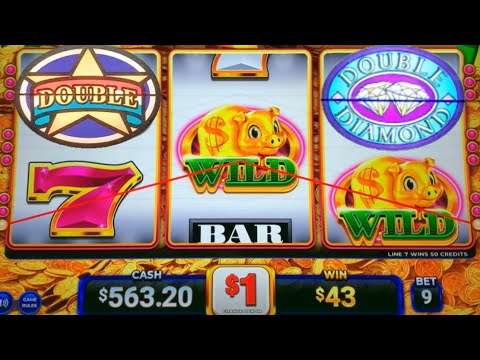 NEW! 3 Reel Rakin Bacon Jackpots + Double Red White & Blue + Triple Double Diamond Jackpots slots!