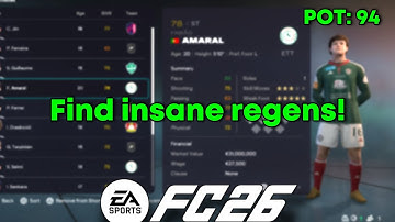 How To Find Regens in FC26 Career Mode!