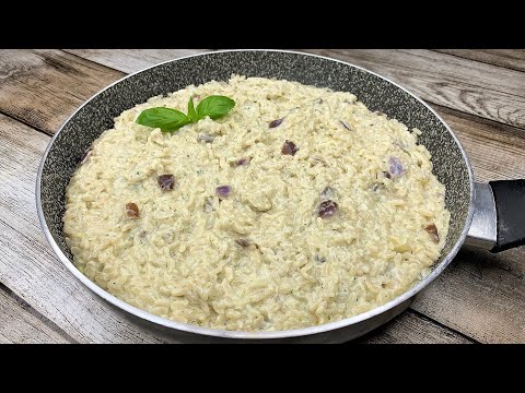 I have never eaten such delicious eggplant rice! Creamy, quick and easy recipe!